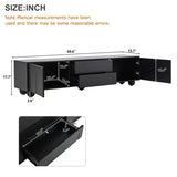 ON-TREND Cream Style TV Stand with Arched Doors & 2 Drawers for TVs up to 75", Minimalist Media N721P205779B