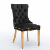 ZUN Furniture,Modern, High-end Tufted Solid Wood Contemporary Velvet Upholstered Dining Chair with 45655685