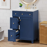 24-Inch Bathroom Vanity Cabinet with Ceramic Sink, 2 Drawers, 1 Door WF532034AAC