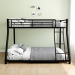 ZUN Metal Twin over Full Bunk Bed/ Heavy-duty Sturdy Metal/ Noise Reduced/ Safety Guardrail/ CPC W1935P174843