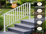 Outdoor 4 Level Iron Handrail Matte White 82162439
