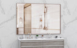 Oversized Bathroom Mirror with Removable Tray Wall Mount Mirror,Vertical Horizontal Hanging Aluminum W708P297638