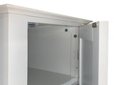 Tall Narrow Tower Cabinet with 2 Shutter Doors 5 Tier Shelves for Bathroom, Kitchen ,Living Room 25815711