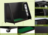 Black Wooden Golf Bag Storage Rack 76862665