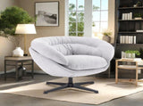 Modern Chenille Chair, 360&deg Swivel Club Chair/Accent Chair with Removable Cushion, Round N817P207777G
