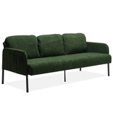 3 Seater Green Polyester Fabric Sofa, Modern Upholstered Sofa, Comfy Small Couches for Small Space W1164P239081