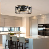 20 Inch Industrial Caged Ceiling Fan, With 7-ABS Blades Remote Control Reversible DC Motor, Small W882P221513