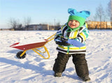 Kids Stainless Steel Wheelbarrow with All-Terrain Wheels, 66 LBS Weight Capacity Outdoor Play Toy 06569327