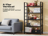 5-Tier Bookshelf, Modern Narrow Bookcase with 30lbs Shelf Capacity, Storage Shelf for Living 05806094