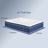 Full Size Mattress in a Box 14 Inch Memory Foam Hybrid Mattress with Pocketed Springs Medium Firm 25890905