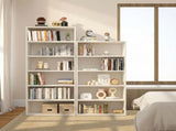 5-Tier Bookshelves with Adjustable Shelves, Floor Standing Bookcase for Home & Office Storage, White 99615046