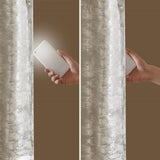 Jacquard Lined Total Blackout Rod Pocket/Back Tab Curtain Panel B03599816