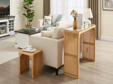 Natural Pine Dining Bench and Table Set Versatile Indoor Wood Furniture for Entryway, Living Room, W1758P292188