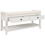 ZUN Shoe Rack with Cushioned Seat and Drawers, Multipurpose Entryway Storage Bench 32558699