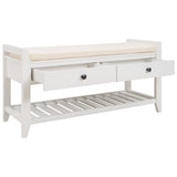 ZUN Shoe Rack with Cushioned Seat and Drawers, Multipurpose Entryway Storage Bench 32558699