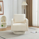 29.13" W Square Swivel Accent Chair, Modern Rotating Arm Chair with Open Back,360 Degree Rotation, W1852P211988