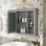 35'' x 27.5'' Medicine Cabinet, Wall Mounted Bathroom Storage Cabinet, Modern Bathroom Wall Cabinet WF322917AAE