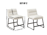 Milos Upholstered 26-inch Counter Height Stools, Set of 2,Vanilla White T2574P245862