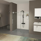 56"-60"W x 76"H Frameless Shower Door, Sliding Shower Door, with Premium 3/8" Thick Tempered W2011P197884