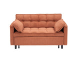Folding sofa bed, adjustable back, access sofa, recliner, single bed, orange W1658P176549