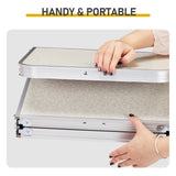 Outdoor Folding Camping Table, 3ft Portable Pinic Table with 3 Adjustable Height, Small Aluminum 99448010