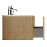 U088-Etna36W-306 Etna 36"Striped Natural Oak Bathroom Vanity with White Ceramic Sink, Wall Mounted W1865P293618