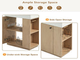 21.6" bathroom vanity with ceramic sink, freestanding modern left door wood grain cabinet with open N729P285504N