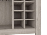 Bar- coffee cart 38" H, Kitchen or living room cabinet storage, 8 bottle racks, a central shelf B097133098