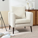 ZUN Barrel Chair, Chenille Accent Chair, Fabric Armchair Club Chair,Upholstered Arm Chair with Solid W1028P188580