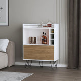 Wine Storage Bar Cabinet with Drop-Down Door and Wine Storage B062P290283