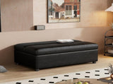 Twin Size Folding Ottoman Sleeper Bed with Mattress Convertible Guest Bed Black WF307724AAB