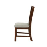 ZUN Set of 2 Upholstered Dining Chairs in Walnut Finish B016P222672