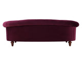 La Rosa Victorian Chesterfield Loveseat, Burgundy Velvet B2719P238184