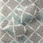 ZUN 6 Piece Printed Quilt Set with Throw Pillows Aqua King/Cal King B03597395