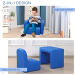 ZUN 2-in-1 Multifunctional Kids Sofa-Blue （Prohibited by WalMart） 98907176