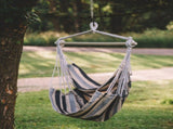 Striped Hammock Chair Hanging Rope Swing Chair, Anti Slip Steel Spreader Bar 53238711
