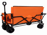 3-in-1 Convertible Folding Wagon Cart with Bench Seat & Rear-Mounted Folding Tabletop - 500lbs W2932P320639