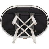 Farmhouse Round Extendable Dining Table with 16" Leaf Wood Kitchen Table 38877498