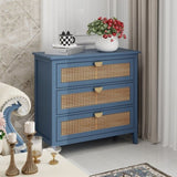 3 Drawer Cabinet,Natural rattan,American Furniture,Suitable for bedroom, living room, study W688121899