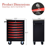 7 Drawers Multifunctional Tool Cart with Wheels,Metal Rolling Tool Cart Storage for Garage Workshop W1102P245256
