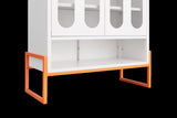 Modern minimalist double door shoe with adjustable mesh doors and high foot hollow storage W1247P257581