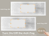 72x36" Frameless Eco-Friendly Silver Mirror Dual LED Light Strips Front and Back LightingUnable to 66704802
