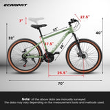 ZUN A27301 Mountain Bike 27.5 Inch Wheels, 21-Speed Mens Womens Trail Commuter City Mountain Bike,High W2563P256433