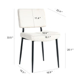 Modern Beige simple dining chair Fabric Upholstered Chairs home bedroom stool back dressing chair W210132720