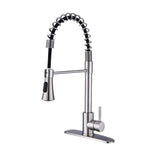 Commercial Kitchen Sink Faucet with Deck Plate Brushed Nickel JYD0675BN