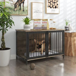 ZUN Wooden Dog Crate Large/Medium Dog, Dog Kennel Large Breed, Indoor Dog Cage W331P225795