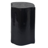 2-in-1 Irregular MGO End Table, Split Design, Small Space Friendly,Indoor Outdoor Use,Black Color N770P284171B