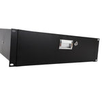 ZUN 19" 3U Steel Plate DJ Drawer Equipment Cabinet with Keys Black 06087536