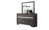 Traditional 7 Drawer Dresser made with Wood in Gray 808857668714