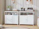 Modern Storage Cabinet with Double Doors, Free-Standing Bathroom Cabinet with Adjustable Shelf and 36406747